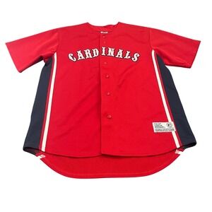 Dynasty Baseball Jersey Mens L Red St. Louis Cardinals Albert Pujols 5 Button Up